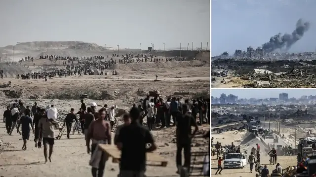 israilin saldirilarindan kacan filistinlilerin kuzeyden guneye gocu devam ediyor v7NwgHtO